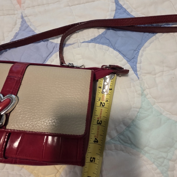Brighton Red and Cream Crossbody Bag - Picture 6 of 14